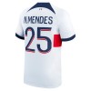 Oficiální Fotbalový Dres Paris Saint-Germain N.Mendes 25 Hostující 2023-24 pro Muži